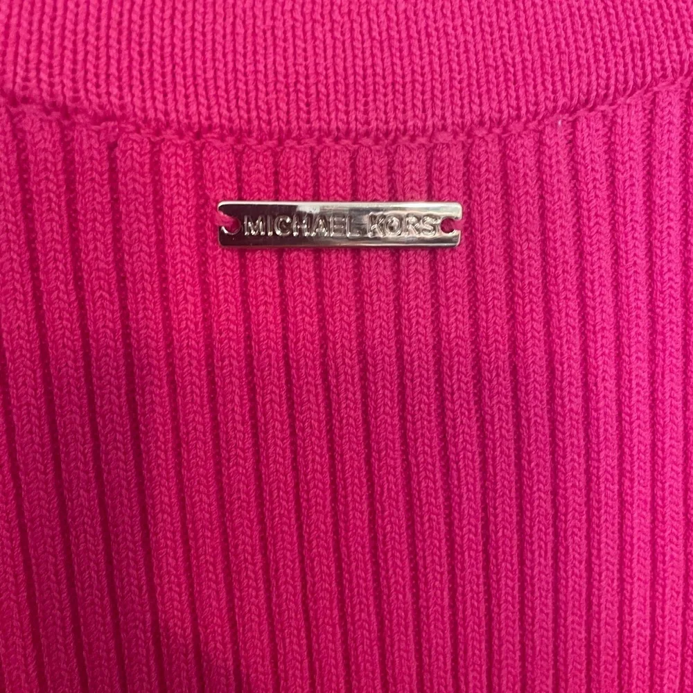NWT Michael Kors Barbiecore Pink Preppy Bodycon Dress Size S.
